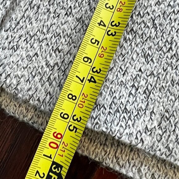 Monteau Los Angeles Beige Heather Oatmeal Collared Long tunic Sweater Vest S - Picture 8 of 8